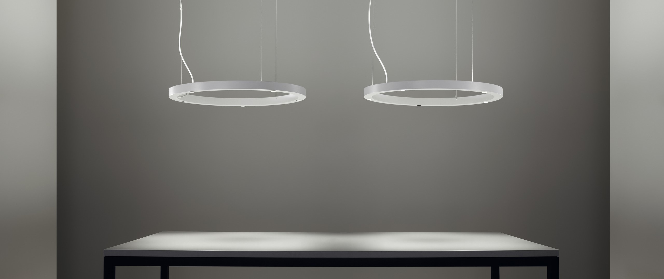 circular design suspension light