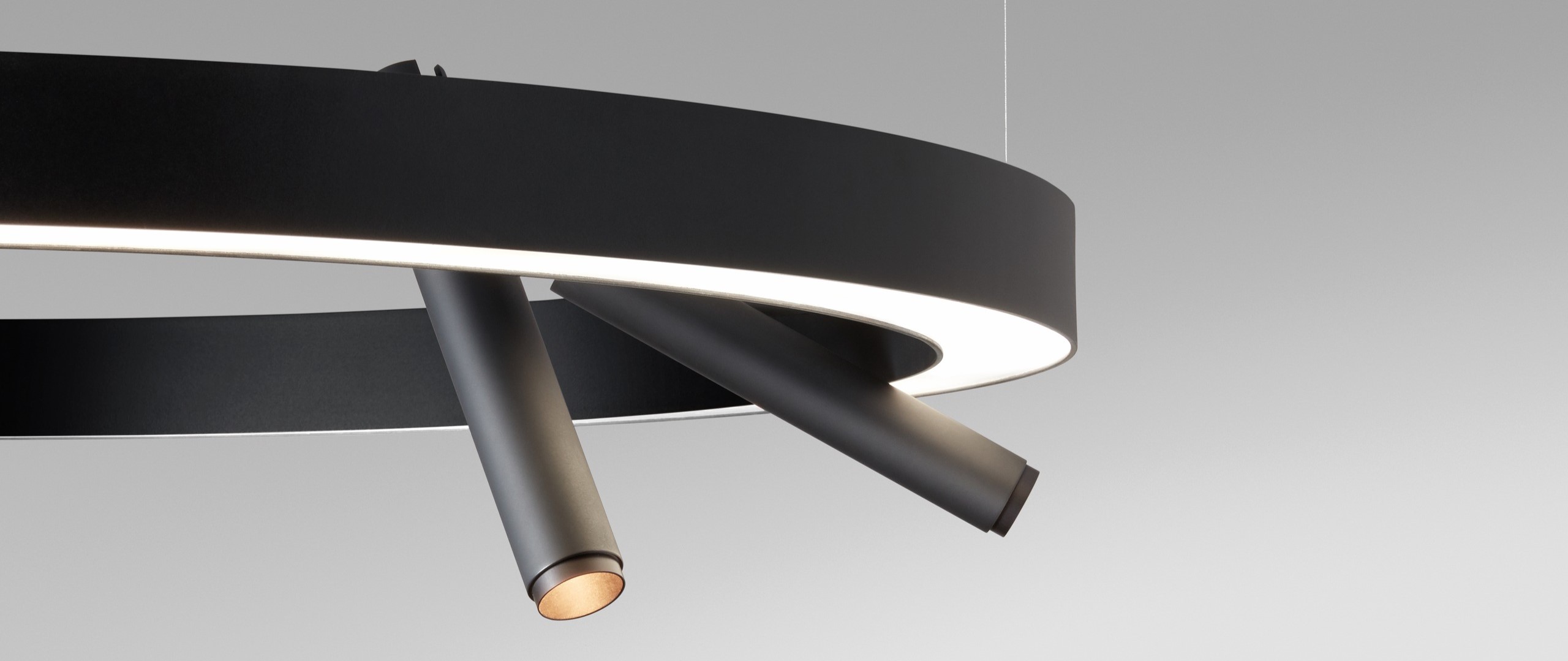 circular design suspension light