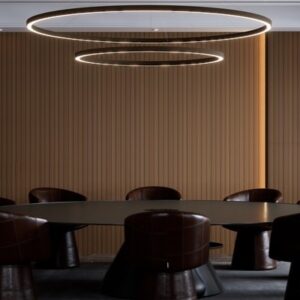 circular design suspension light