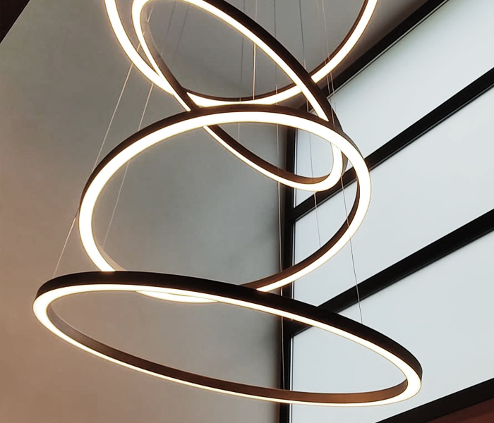 circular design suspension light